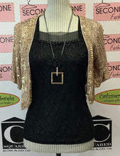 Cargar imagen en el visor de la galería, J. Janet Top de encaje negro (M)