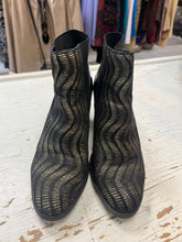 Load image into Gallery viewer, Gold & Black Pull On Ankle Boots (Size 6/EU 37)