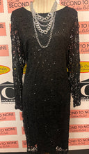 Load image into Gallery viewer, NWT Black Lace Sequin Dress (Size 18)