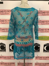 Cargar imagen en el visor de la galería, Creations Blue Mesh Coverup (Size M)