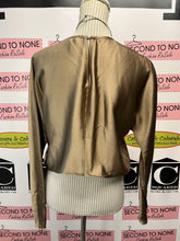 Cargar imagen en el visor de la galería, Metallic Bronze Elastic Hem Blouse (Size XS)