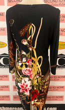Load image into Gallery viewer, Joseph Ribkoff Slinky Floral Print Black Dress (Size 12)