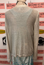 Load image into Gallery viewer, Pearly White Zip Front Cardigan (Size XL)