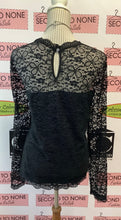 Load image into Gallery viewer, Esqualo Black Lace Long Sleeve (Size Petite 2XL)