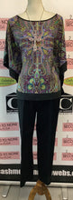 Load image into Gallery viewer, Nicole Miller Mosaic Batwing Top (Size M)