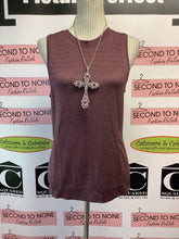 Load image into Gallery viewer, Lululemon Burgundy Mesh Tank (Size S/M)