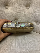Load image into Gallery viewer, Gold Evening Knuckle Clutch