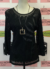 Cargar imagen en el visor de la galería, Top de punto transparente Escada (M)