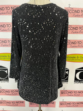 Load image into Gallery viewer, Black & Sequin Fooler Top (Size S)