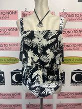 Load image into Gallery viewer, B&W Sheer Ruffle Front Swim Suit (Size 10)