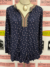 Load image into Gallery viewer, NWT DR2 Polka Dot Blouse (Size L)