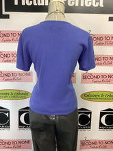 Load image into Gallery viewer, Vintage Kasper Lavender Beaded Top (Size 10 Petite)