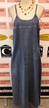 Load image into Gallery viewer, Vintage Cotton Ginny 100% Cotton Denim Maxi Dress (Size M)