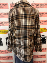Load image into Gallery viewer, Brown Plaid Oversized Shacket (Size L)