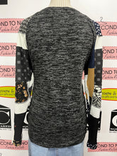 Load image into Gallery viewer, Unique Patchwork Criss Cross Long Sleeve (Size XL)