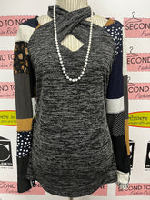 Load image into Gallery viewer, Unique Patchwork Criss Cross Long Sleeve (Size XL)