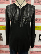 Load image into Gallery viewer, Cascading Bling Front Sweater (Size M)