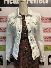 Load image into Gallery viewer, *AS IS- Guess White Denim Jacket (Size L)