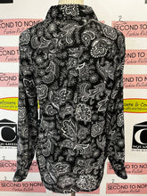 Cargar imagen en el visor de la galería, Banana Republic B&W Paisley Print Blouse (Size S)