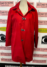 Cargar imagen en el visor de la galería, London Fog Cherry Red Trench Coat (Size L)