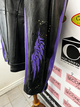 Cargar imagen en el visor de la galería, SanMarc NWT Leather Black & Purple Motorcycle Jacket (Size 4XL)