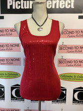 Cargar imagen en el visor de la galería, Alfred Sung Red Sequin Tank (Size M)