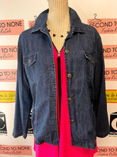 Cargar imagen en el visor de la galería, Dark-Wash Denim Shirt/Jacket (Size 12)