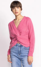 Load image into Gallery viewer, Pink Twist Front Wool Sweater