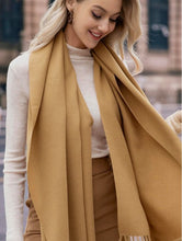 Cargar imagen en el visor de la galería, Cashmere-Feel Scarf with Tassels (4 Colours)