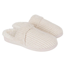 Charger l'image dans la galerie, Chenille Lounge Slippers (Ivory & Charcoal)