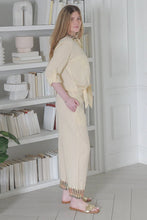 Load image into Gallery viewer, 100% Cotton Pants with Embroidered Hem