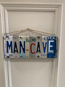 "MAN CAVE" Licence Plate Sign