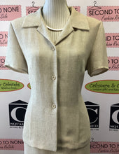 Cargar imagen en el visor de la galería, Conjunto de vestido beige de 2 piezas (talla 12)