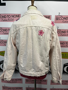 Zara Light Pink Denim Jacket (Size M)