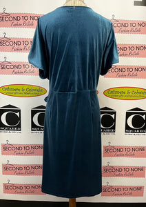 Blue Velour Dress (Size 2X)