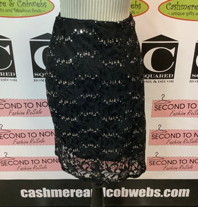 ADIVA Sequin & Lace Skirt (Size L)