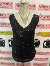 Cargar imagen en el visor de la galería, NWT Cleo Black All Over Sequin Tank (Size XL)
