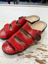Cargar imagen en el visor de la galería, Fidelio Fabia Red Leather Sandals (Size 41=10)

