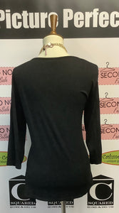 Black Draped Top (Size XL)