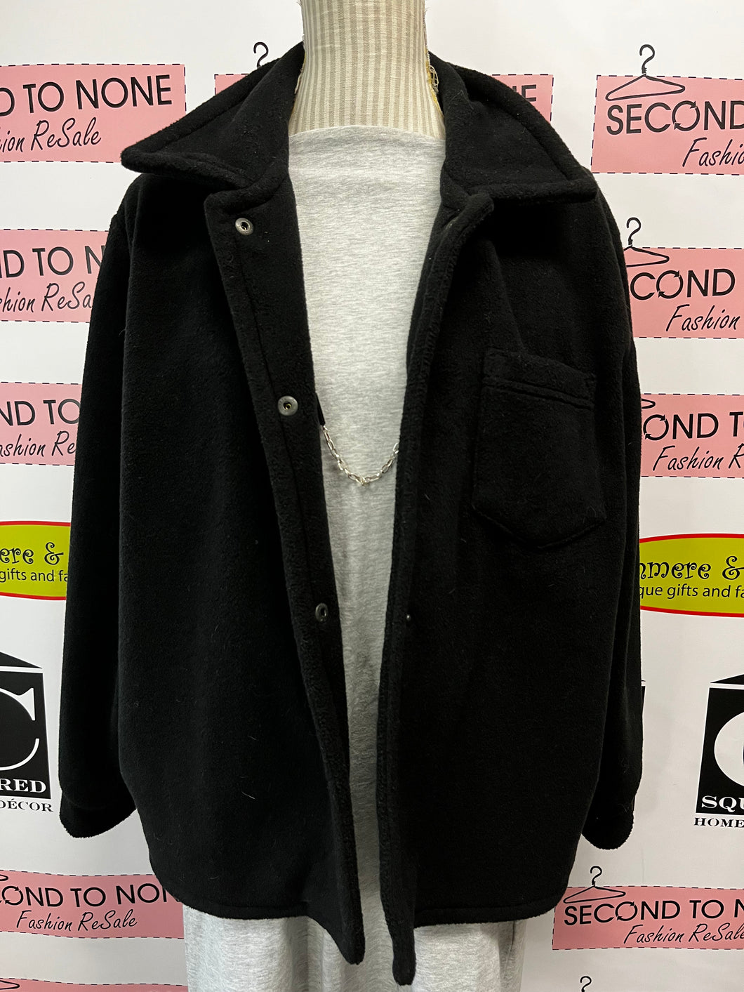Black Fleece Shacket (Size M/L)