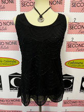 Load image into Gallery viewer, Black Beaded Tank (Size M)
