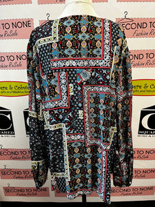 Tile Print Blouse (Size L)