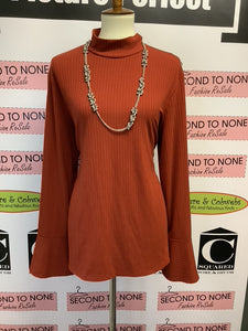 Ribbed Mock Neck Tunic (Size XL)