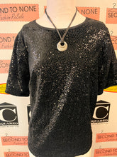 Load image into Gallery viewer, Badgley Mischka Glitter Bow-Back Top (Size M)
