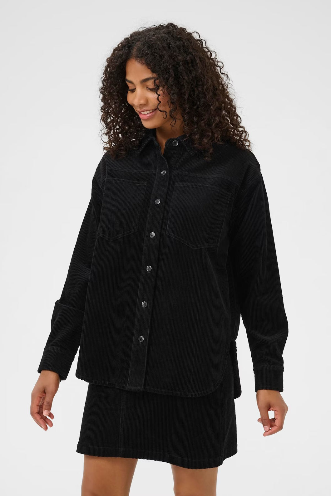 Black Corduroy Cotton Jacket