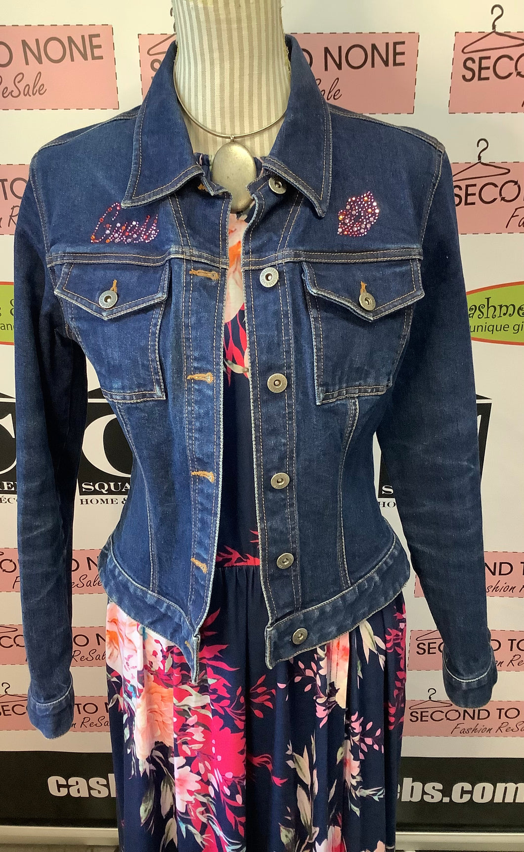 Guess Bedazzled Jean Jacket (Size M)