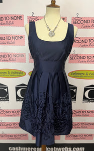 Navy Rosette Dress (Size 12)