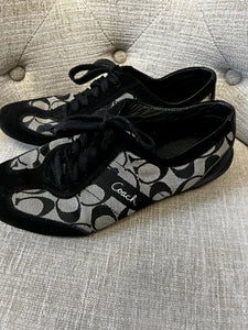 Coach Signature-Print Sneakers (Size 8 1/2)