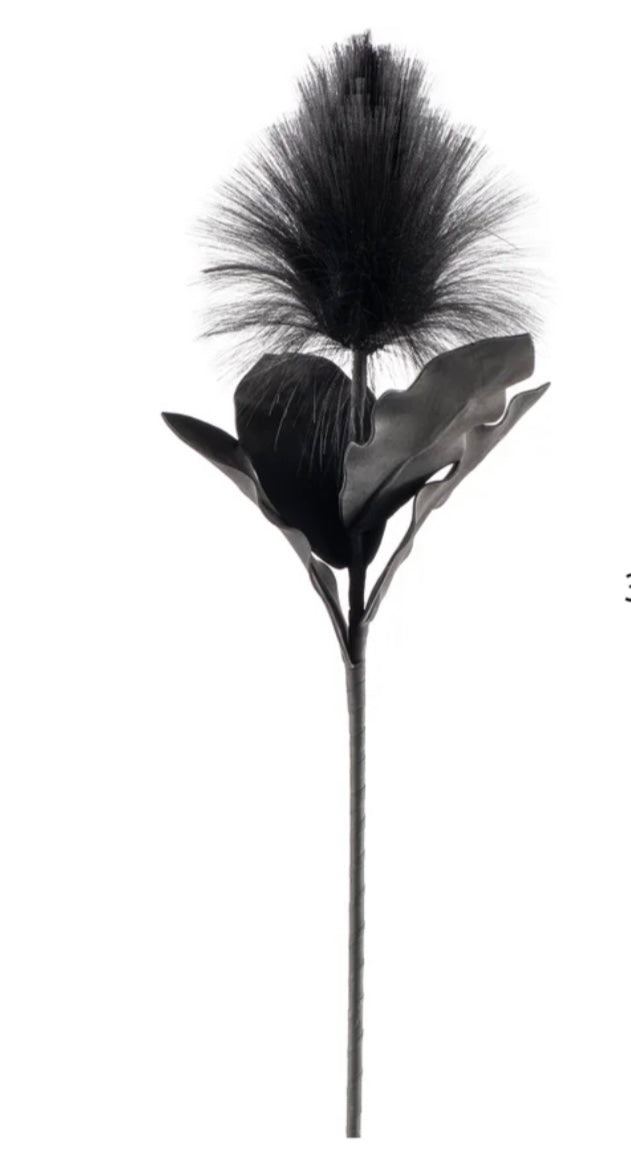 Pod de plumes fleuries décoratives - Tige de 35