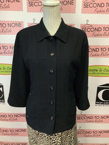 Textured Black Jacket (Size 14P)